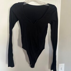 Black Long Sleeve Women's Bodysuit